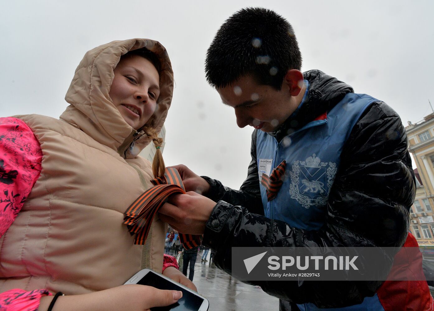 St. George Ribbon memorial campaign in Russian cities
