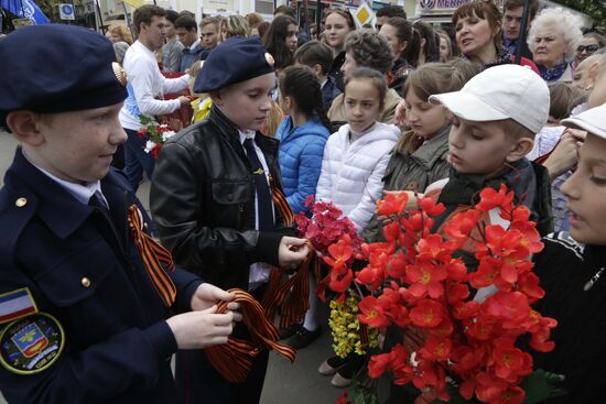 St. George Ribbon memorial campaign in Russian cities