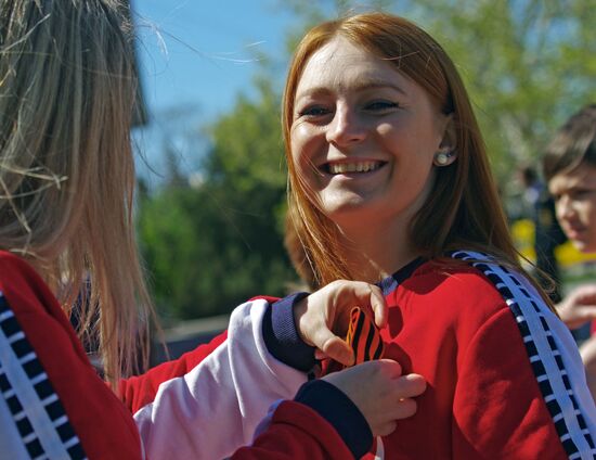 St. George Ribbon memorial campaign in Russian cities