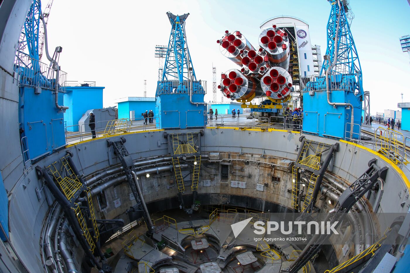 Soyuz-2.1a carrier vehicle taken to Vostochny space center's launch pad