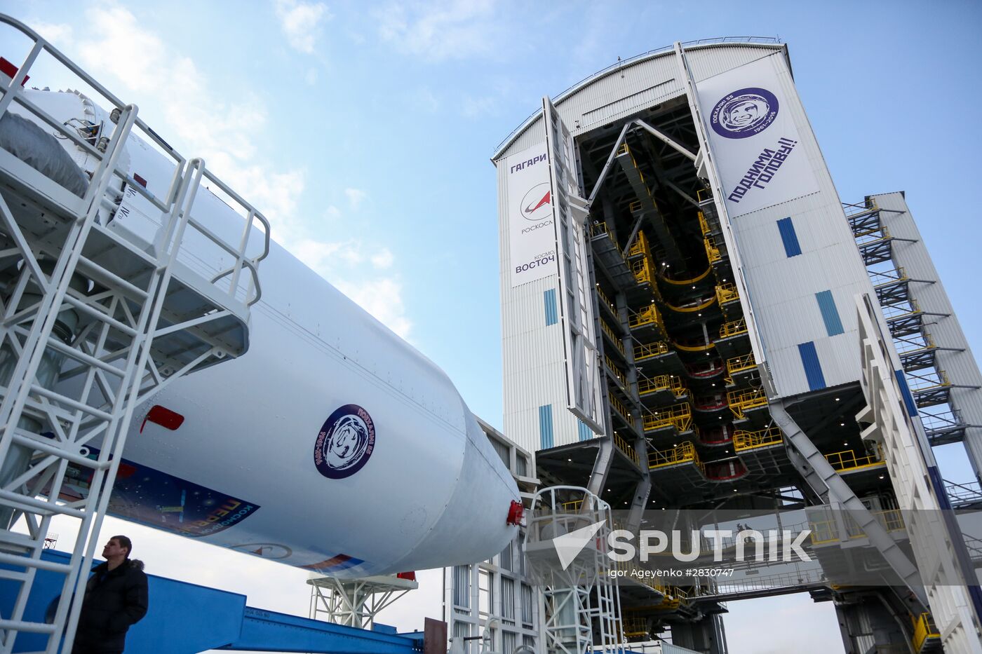 Soyuz-2.1a carrier vehicle taken to Vostochny space center's launch pad
