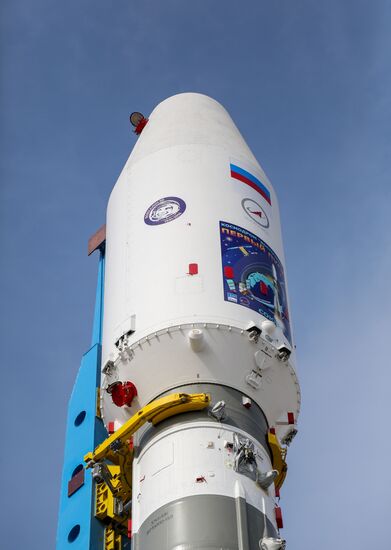 Soyuz-2.1a carrier vehicle taken to Vostochny space center's launch pad