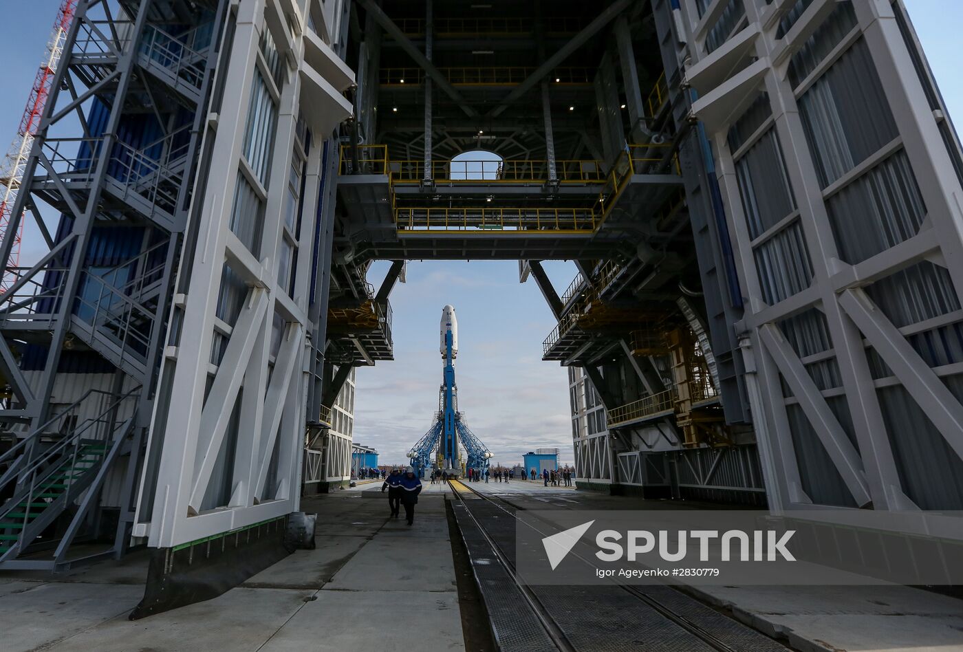 Soyuz-2.1a carrier vehicle taken to Vostochny space center's launch pad
