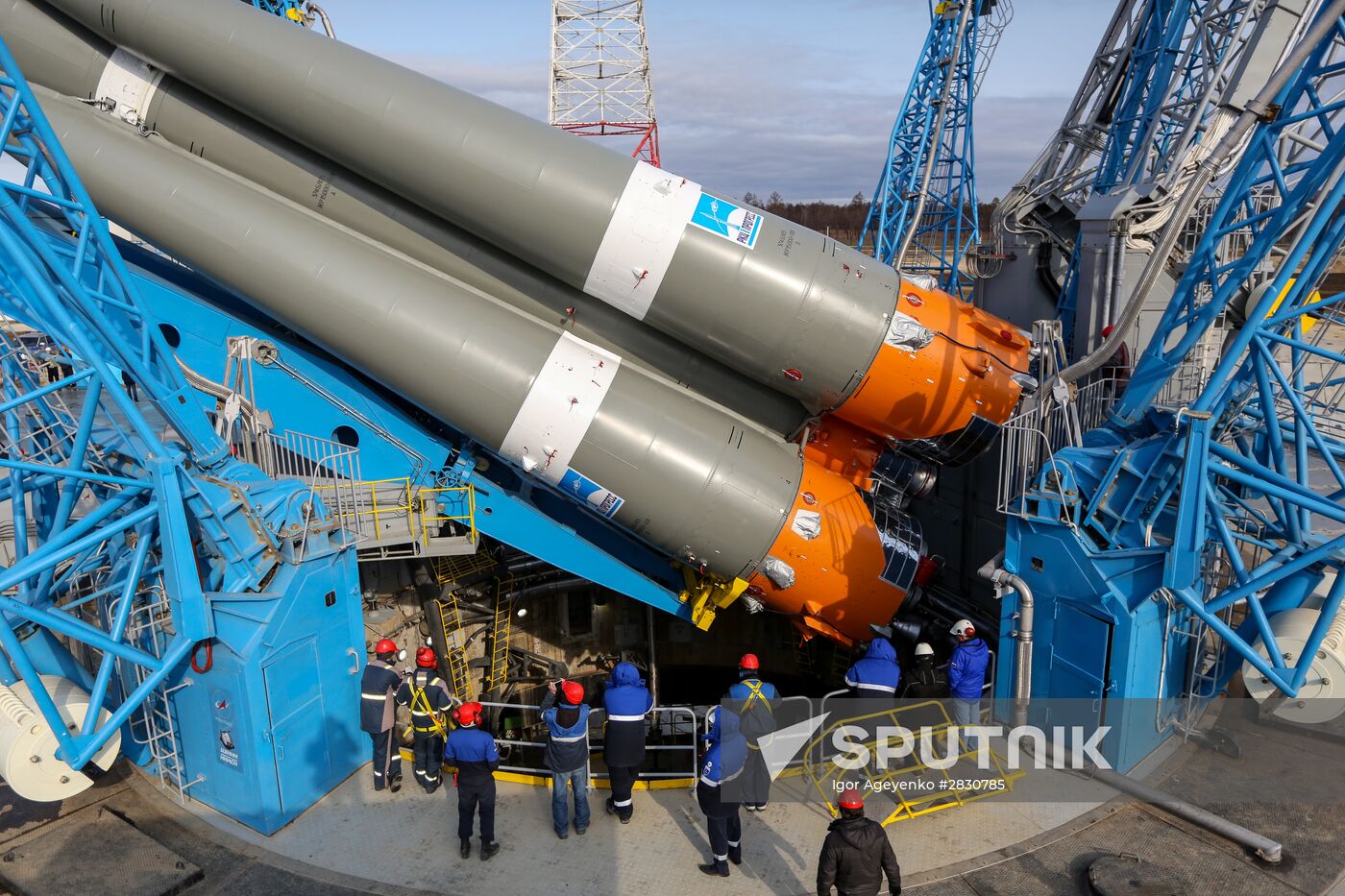 Soyuz-2.1a carrier vehicle taken to Vostochny space center's launch pad