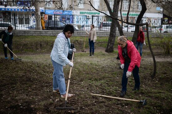 Citywide cleaning campaign in Novosibirsk