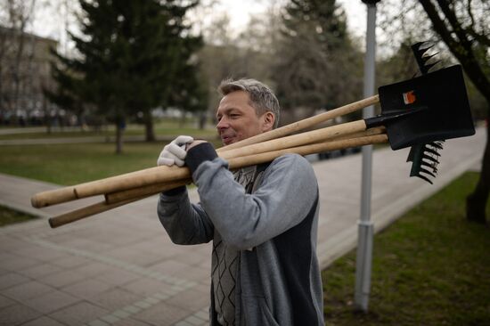 Citywide cleaning campaign in Novosibirsk