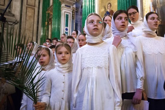 Palm Sunday in Russian cities