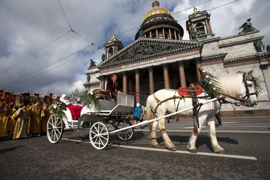 Palm Sunday in Russian cities