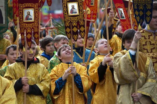 Palm Sunday celebrated in Russia