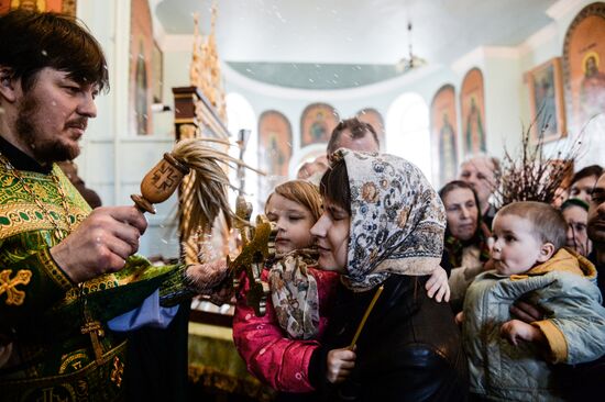 Palm Sunday in Russian cities