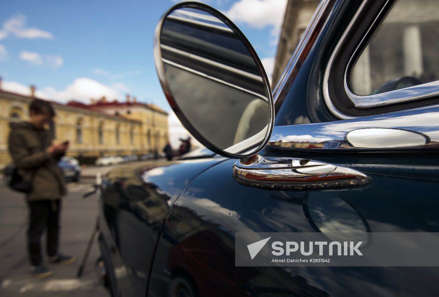 Vintage cars exhibition in St. Petersburg