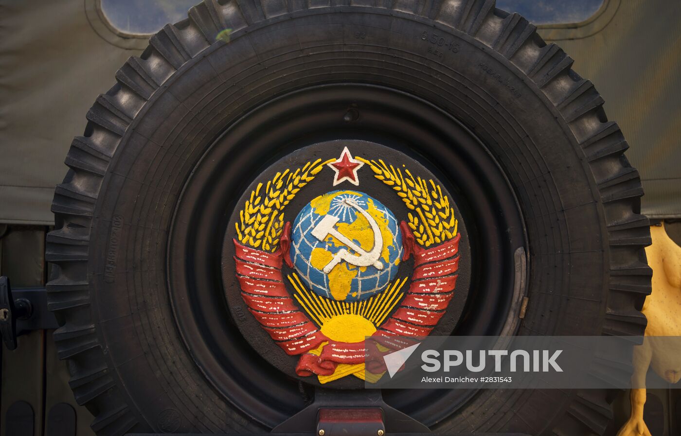 Vintage cars exhibition in St. Petersburg