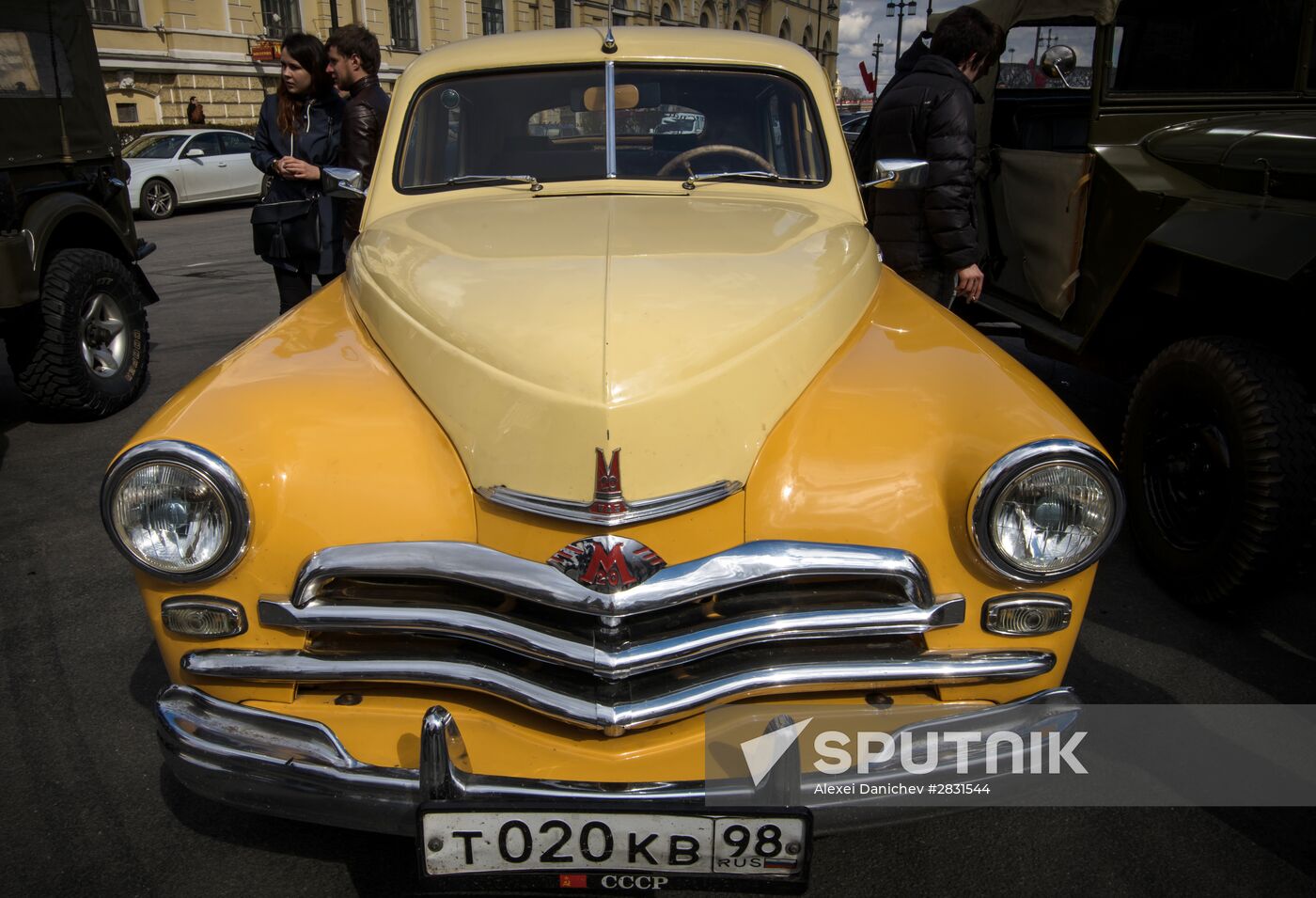 Vintage cars exhibition in St. Petersburg