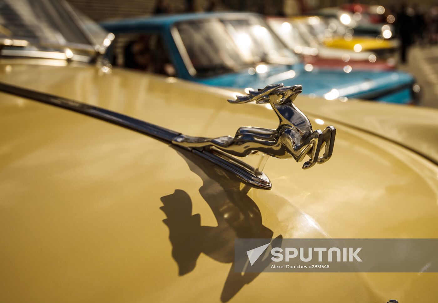 Vintage cars exhibition in St. Petersburg