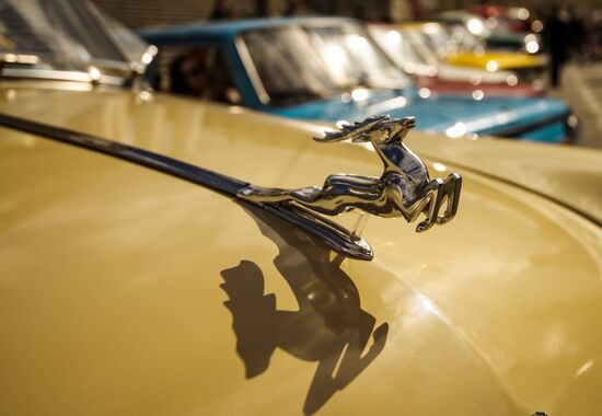 Vintage cars exhibition in St. Petersburg