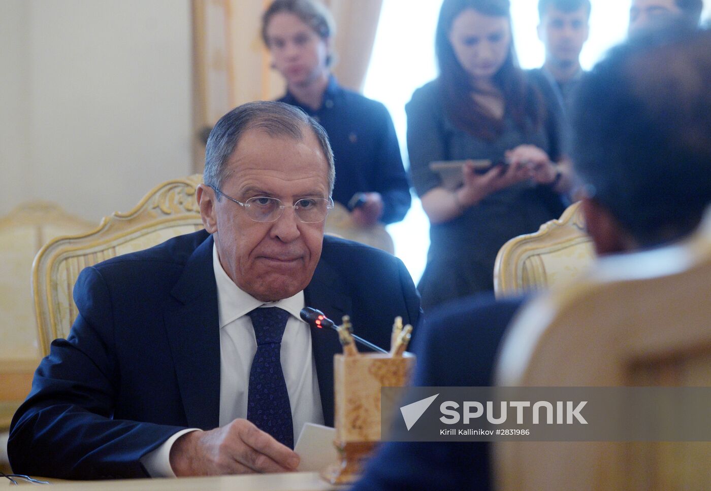 Russian Foreign Minister Sergei Lavrov meets with his Ethiopian counterpart Tedros Adhanom