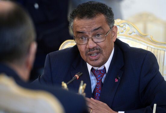 Russian Foreign Minister Sergei Lavrov meets with his Ethiopian counterpart Tedros Adhanom