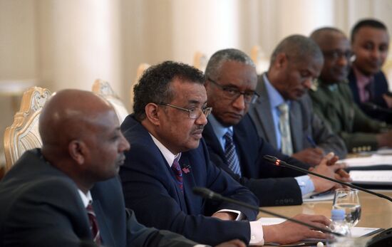 Russian Foreign Minister Sergei Lavrov meets with his Ethiopian counterpart Tedros Adhanom