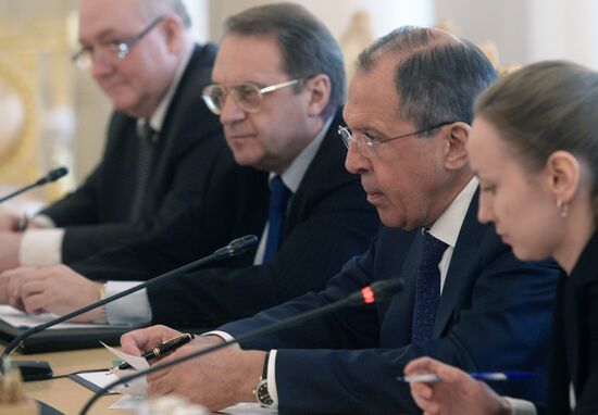 Russian Foreign Minister Sergei Lavrov meets with his Ethiopian counterpart Tedros Adhanom