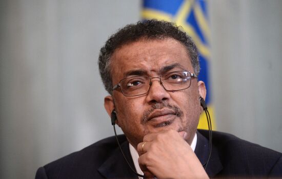 Russian Foreign Minister Sergei Lavrov meets with his Ethiopian counterpart Tedros Adhanom
