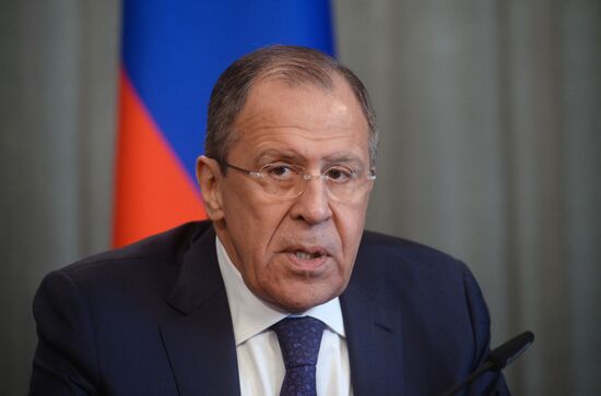 Russian Foreign Minister Sergei Lavrov meets with his Ethiopian counterpart Tedros Adhanom