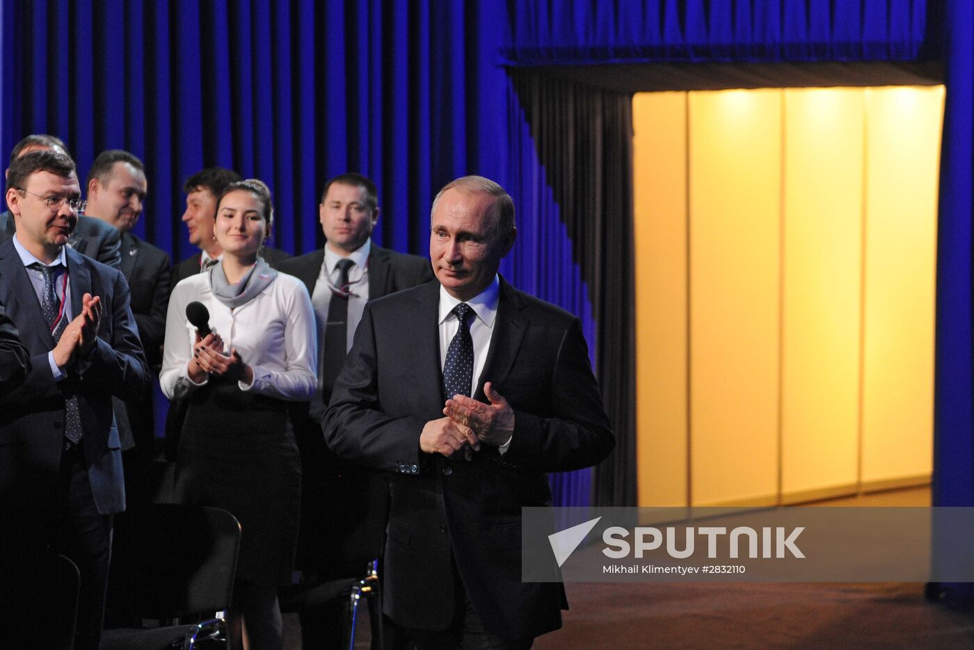 President Vladimir Putin takes part in United Popular Front's plenary meeting