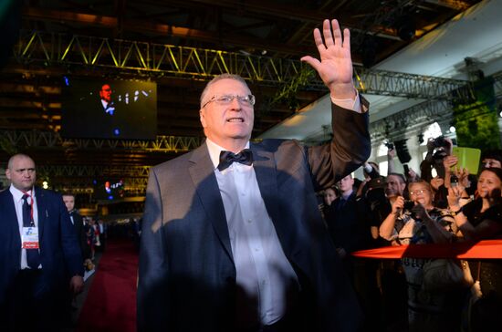LDPR leader Vladimir Zhirinovsky celebrates his 70th anniversary