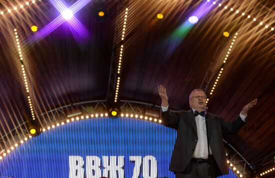 LDPR leader Vladimir Zhirinovsky celebrates his 70th anniversary