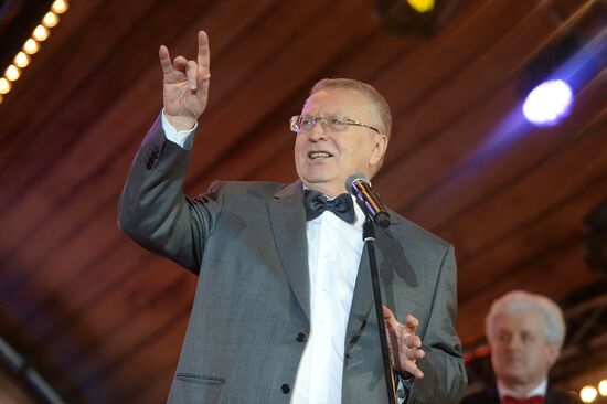 LDPR leader Vladimir Zhirinovsky celebrates his 70th anniversary