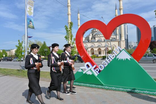 St.George Ribbon action in Grozny