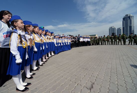 St.George Ribbon action in Grozny
