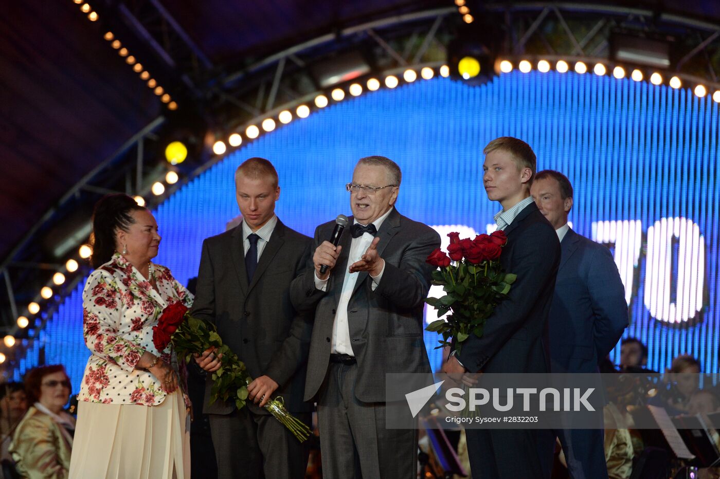 LDPR leader Vladimir Zhirinovsky celebrates his 70th anniversary