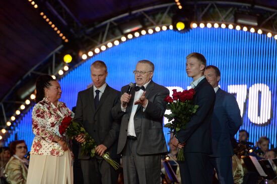 LDPR leader Vladimir Zhirinovsky celebrates his 70th anniversary