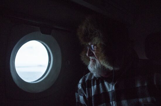 Barneo drift ice camp in Arctic