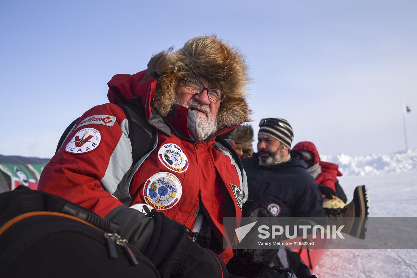 Barneo drift ice camp in Arctic