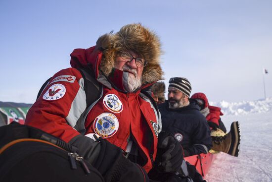 Barneo drift ice camp in Arctic