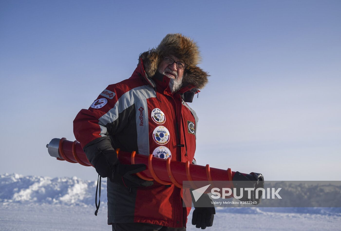 Barneo drift ice camp in Arctic