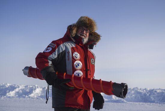 Barneo drift ice camp in Arctic