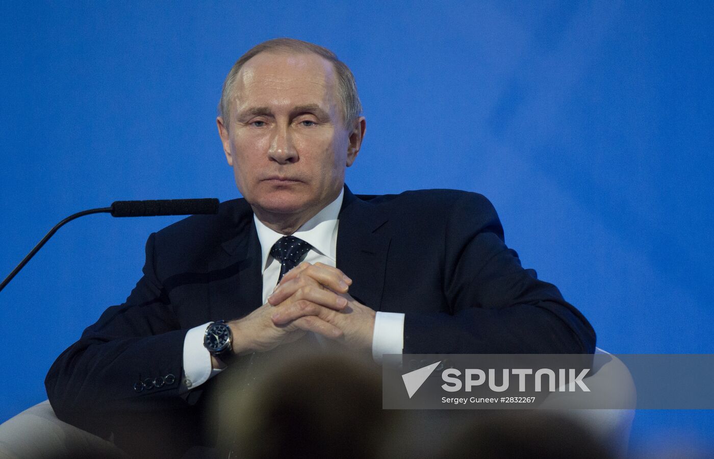 President Vladimir Putin takes part in United Popular Front's plenary meeting