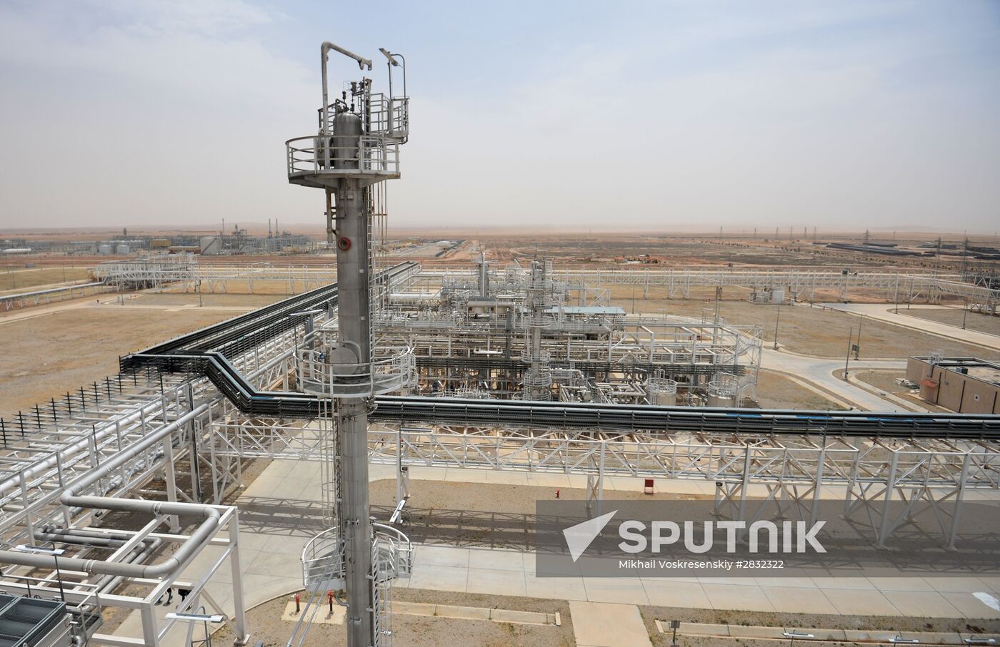 A gas refinery in Furqlus, Syria