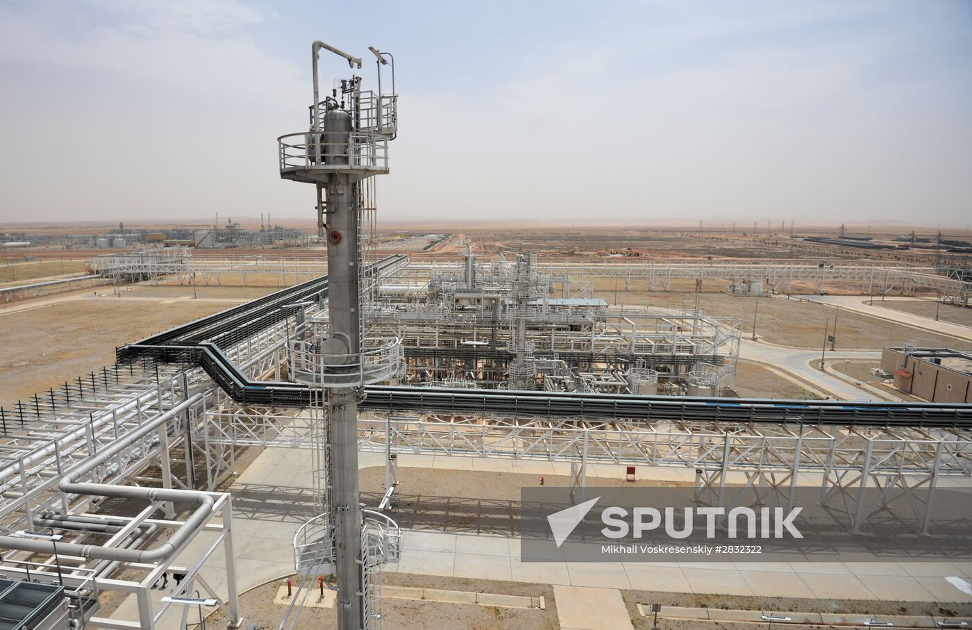 A gas refinery in Furqlus, Syria