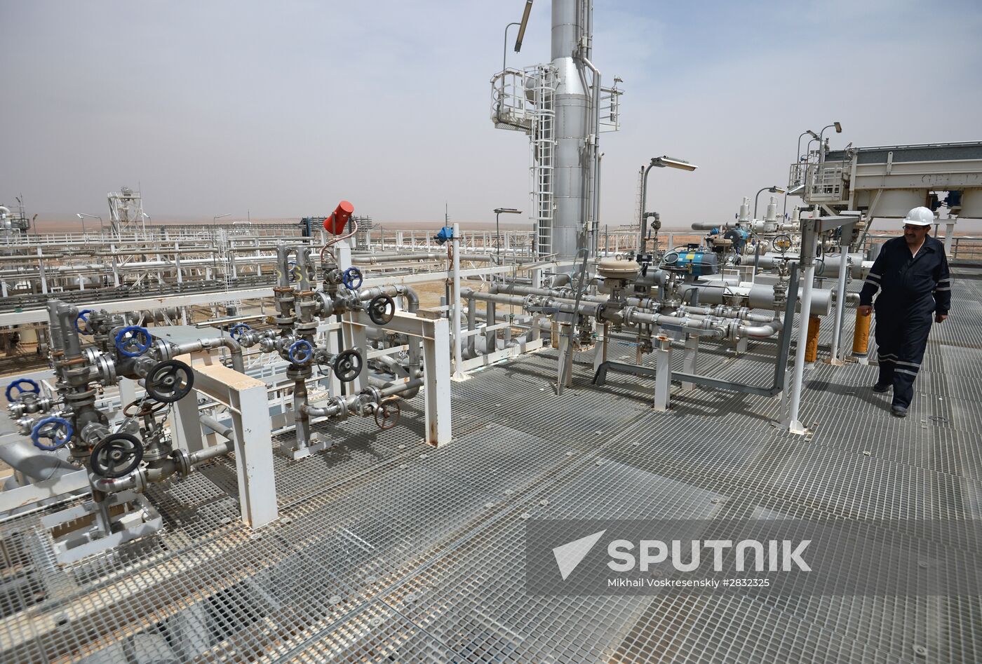 A gas refinery in Furqlus, Syria