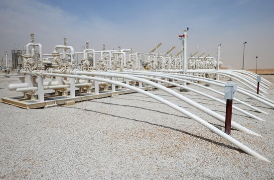 A gas refinery in Furqlus, Syria