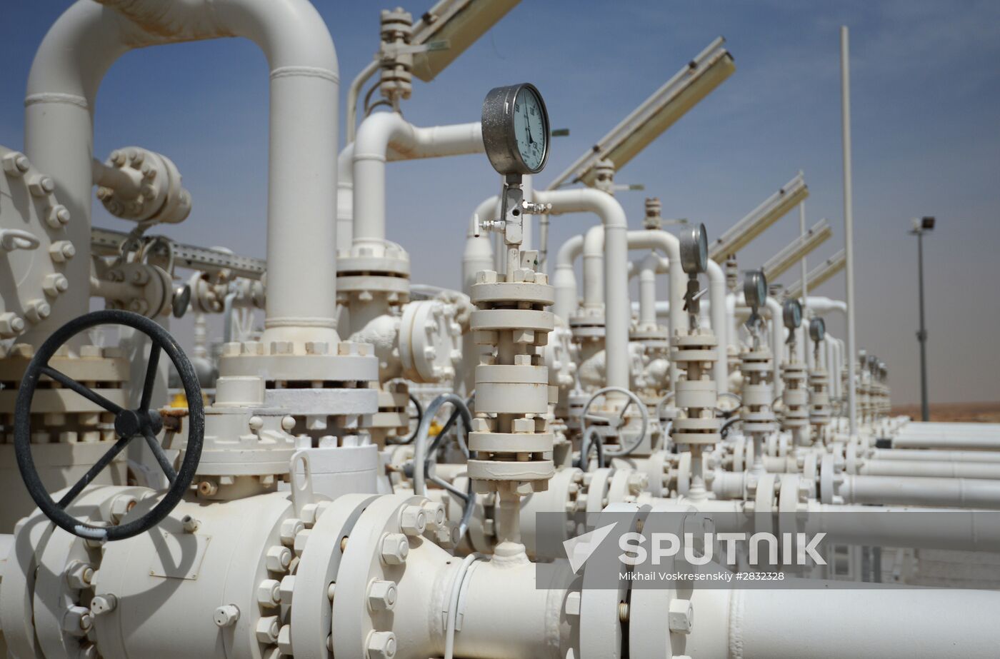 A gas refinery in Furqlus, Syria