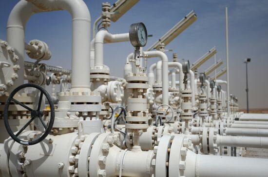 A gas refinery in Furqlus, Syria