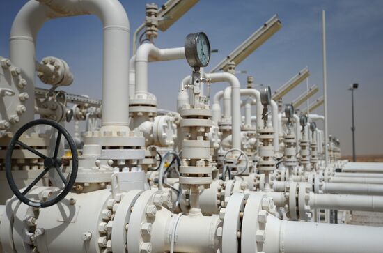 A gas refinery in Furqlus, Syria