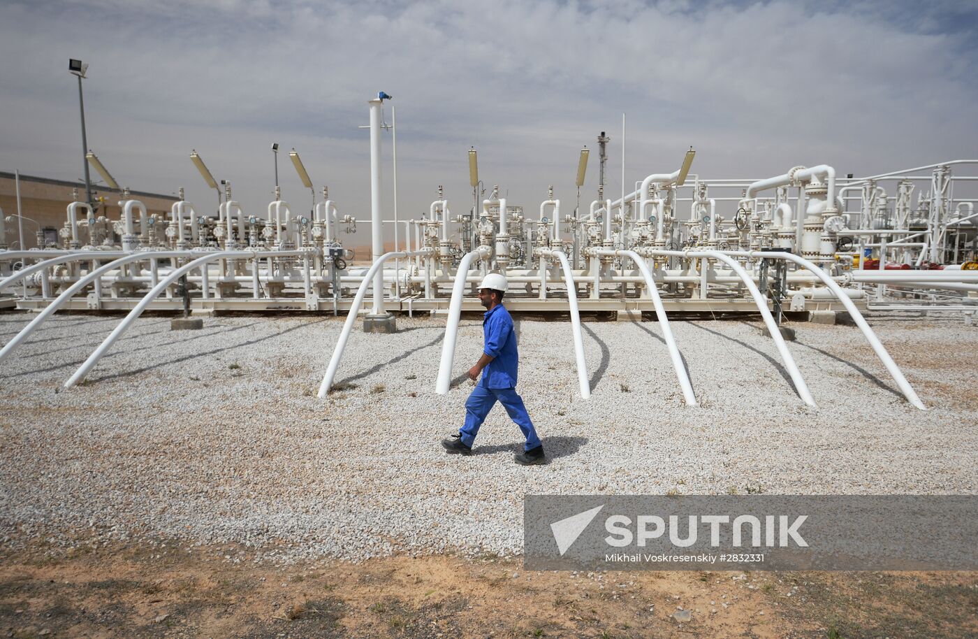 A gas refinery in Furqlus, Syria