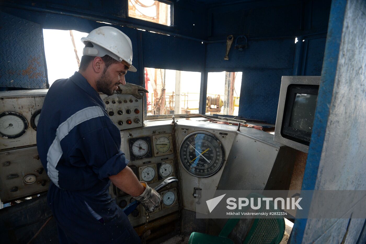 A gas refinery in Furqlus, Syria