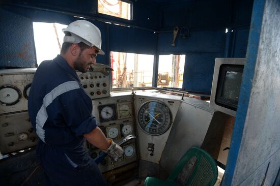 A gas refinery in Furqlus, Syria