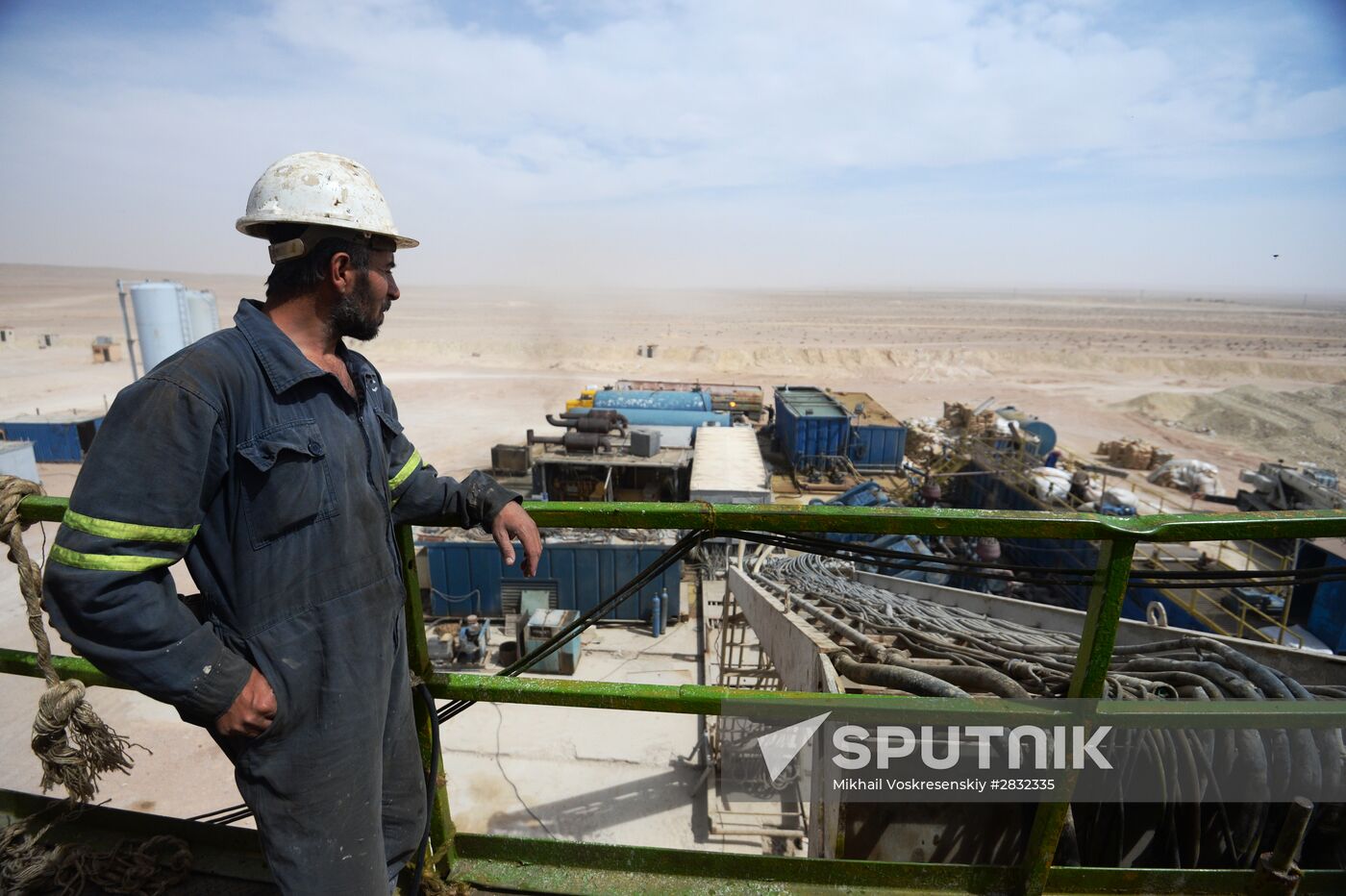 A gas refinery in Furqlus, Syria